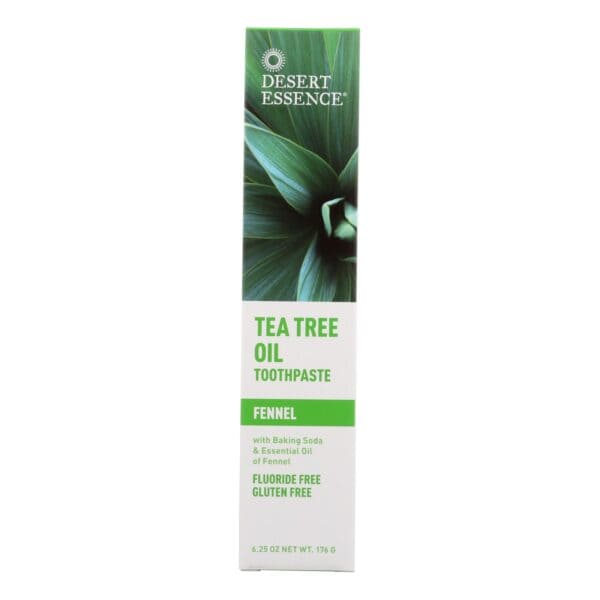 Desert Essence - Natural Tea Tree Oil Toothpaste Fennel - 6.4 oz - Image 2