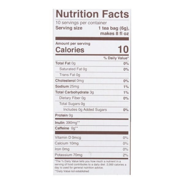 Teeccino Organic Herbal Coffee - Dandelion Dark Roast - 10 Bags - Case of 6