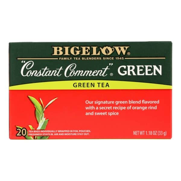 Bigelow Constant Comment Bag Tea Green  - Case of 6 - 20 BAG