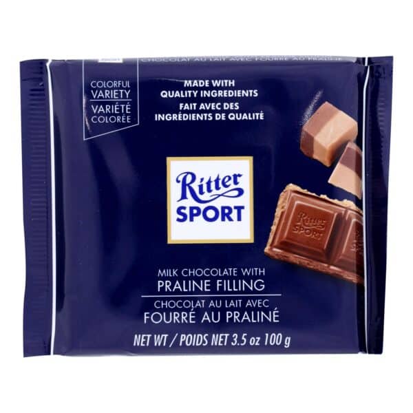 Ritter Sport Chocolate Bar - Milk Chocolate - Praline Filling - 3.5 oz Bars - Case of 13 - Image 2