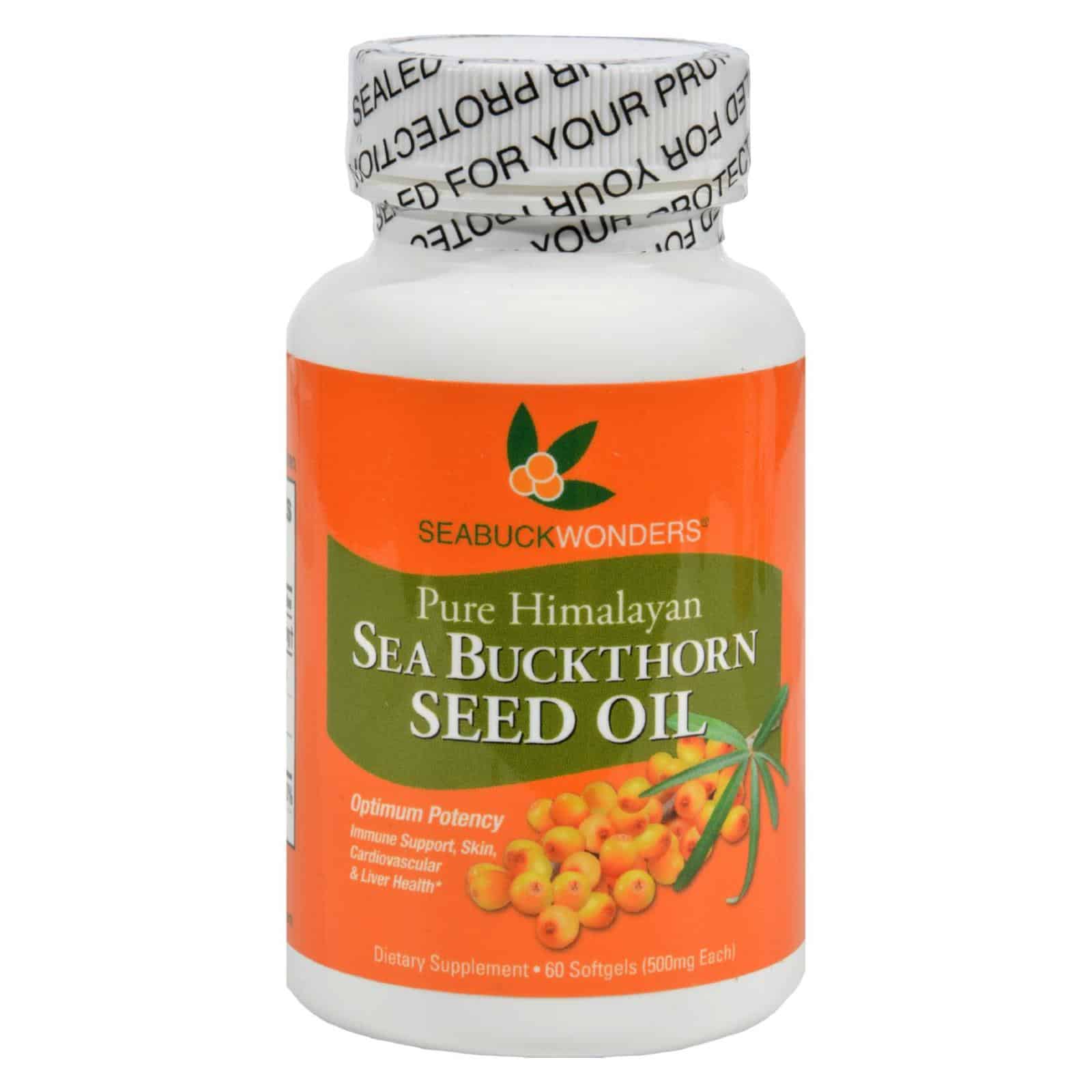 Seabuck Wonders Sea Buckthorn Seed Oil - 500 mg - 60 Softgels