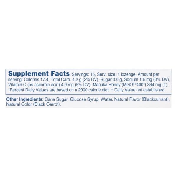 Manuka Health - Loz Honey Mgo 400+ Blkcrnt - 1 Each 1-15 CT - Image 3