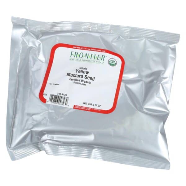 Frontier Herb Mustard Seed Organic Yellow Whole - Single Bulk Item - 1LB - Image 2