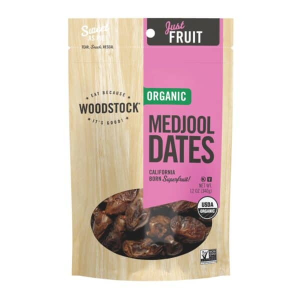 Woodstock Organic Unsweetened Medjool Dates - Case of 8 - 12 OZ - Image 2