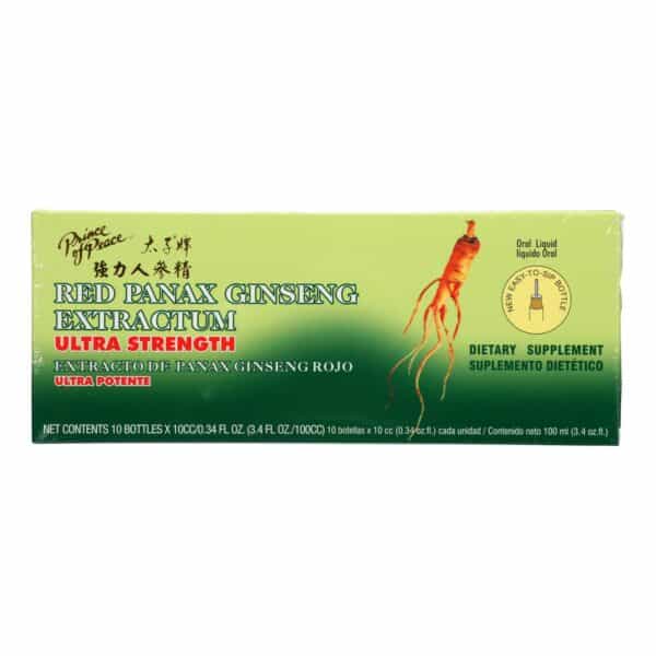 Prince of Peace Red Panax Ginseng Extractum Ultra Strength - 10 Vials - Image 2