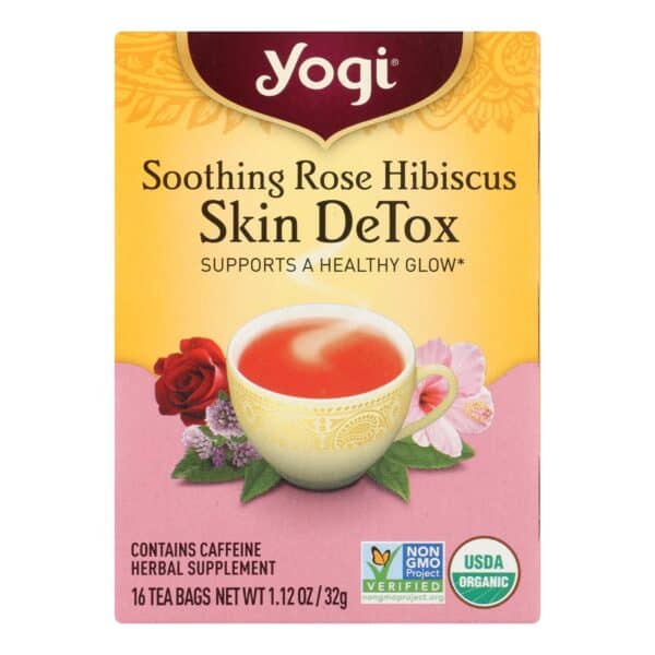 Yogi Tea - Organic - Soothing Rose Hibiscus Skin Detox - Case of 6 - 16 BAG - Image 2