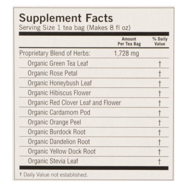 Yogi Tea - Organic - Soothing Rose Hibiscus Skin Detox - Case of 6 - 16 BAG