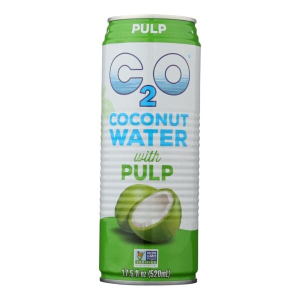 C2O - Pure Coconut Water Pure Pulp Coconut Water - Case of 12 - 17.5 fl oz
