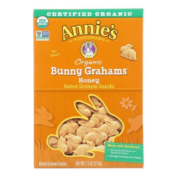 Annie'S Homegrown Bunny Grahams Honey - Case Of 12 - 7.5 Oz - Image 2