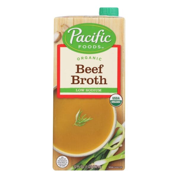 Pacific Natural Foods Beef Broth - Low Sodium - Case of 12 - 32 Fl oz. - Image 3