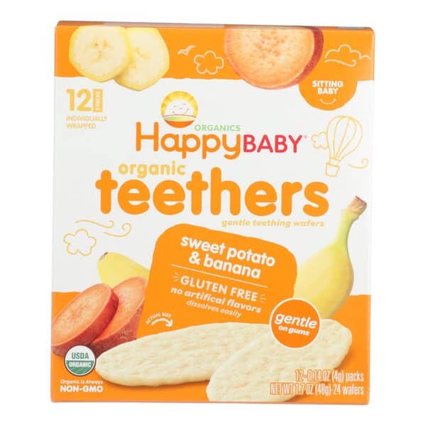 Happy Baby Teethers - Organic - Gentle - Banana and Sweet Potato - 1.7 oz - case of 6 - Image 2