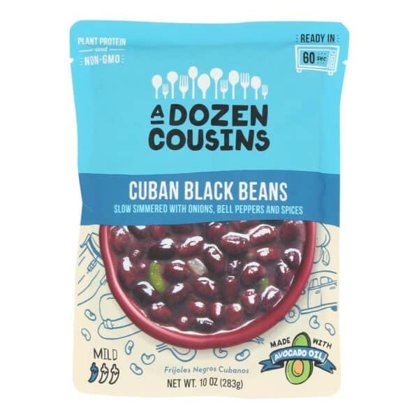 A Dozen Cousins - Ready to Eat Beans - Cuban Black - Case of 6 - 10 oz.
