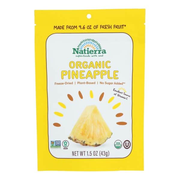 Natierra Freeze Dried - Pineapples - Case of 12 - 1.5 oz.