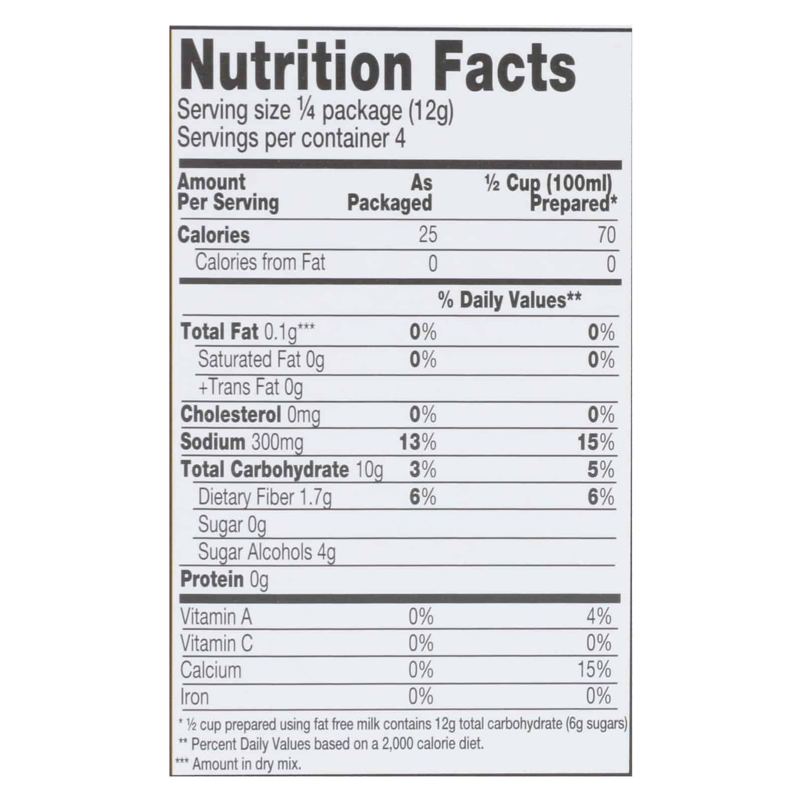 Simply Delish Pudding Mix - Vanilla - Case of 6 - 1.7 oz - Image 3