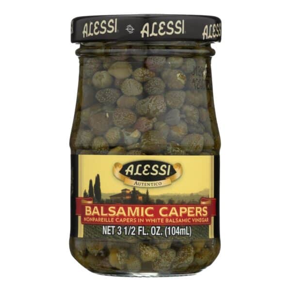 Alessi - Capers in White Balsamic Vinegar - 3.5 oz - Case of 6 - Image 2