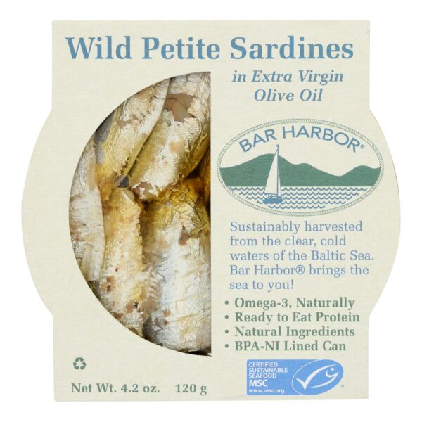 Bar Harbor - Wild Petite Sardines Evoo - Case of 12-4.2 OZ - Image 2