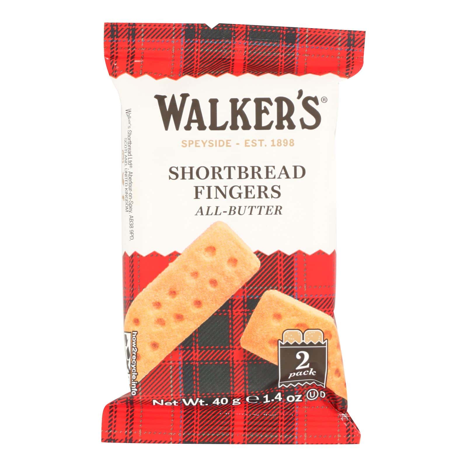 Walkers Shortbread Fingers 2 Count - Case of 24 - 1.4 oz - Image 2