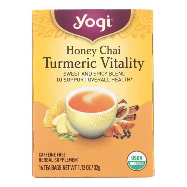 Yogi Tea - Organic - Honey Chai Turmeric - Case of 6 - 16 BAG - Image 3