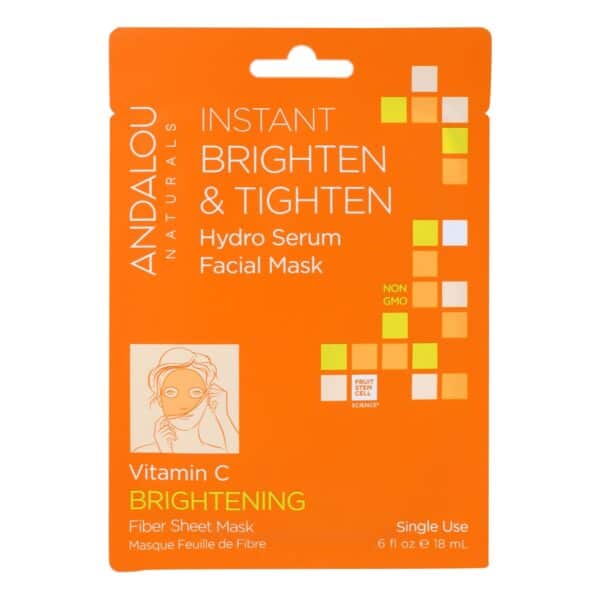 andalou Naturals Instant Brighten & Tighten Facial Mask - Vitamin C - Case of 6 - 0.6 fl oz - Image 2