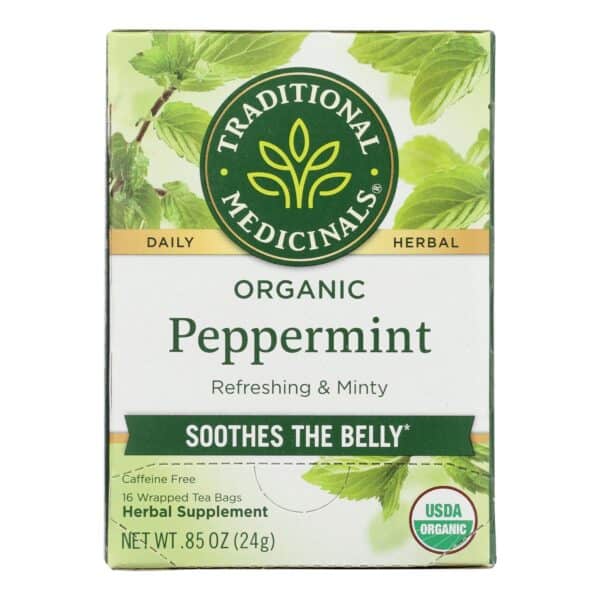 Traditional Medicinals Organic Peppermint Herbal Tea - 16 Tea Bags - Image 2
