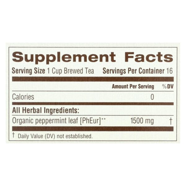 Traditional Medicinals Organic Peppermint Herbal Tea - 16 Tea Bags