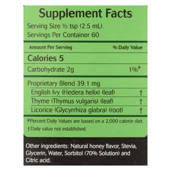 Herbion Naturals Sugar Free Ivy Leaf Syrup With Thyme Dietary Supplement  - 1 Each - 5 OZ - Image 3