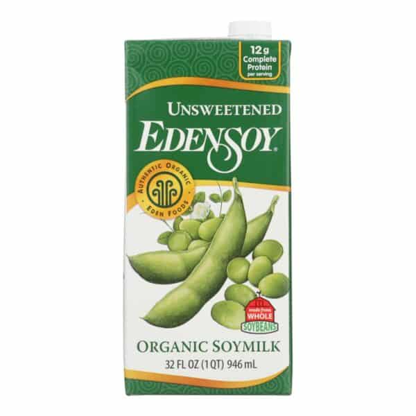 Eden Foods Organic Unsweetened Soymilk - Case of 12 - 32 FL oz. - Image 2