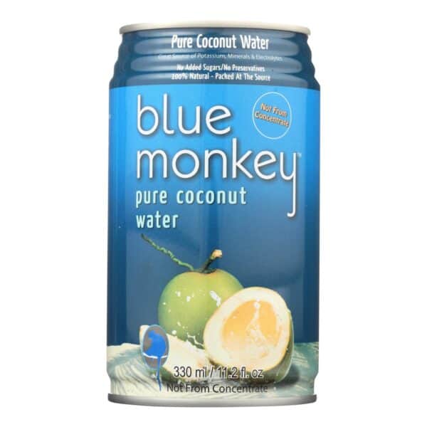 Blue Monkey Coconut Water - Natural - Case of 24 - 11.2 oz. - Image 3