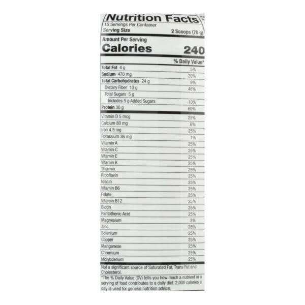 Genceutic Naturals Plant Head Real Meal - Vanilla - 2.3 lb - Image 2