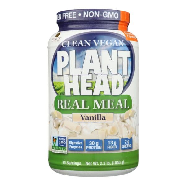 Genceutic Naturals Plant Head Real Meal - Vanilla - 2.3 lb - Image 3