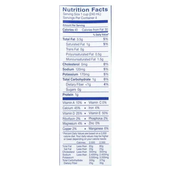 Almond Breeze - Almond Coconut Milk - Unsweetened - Case of 12 - 32 fl oz.