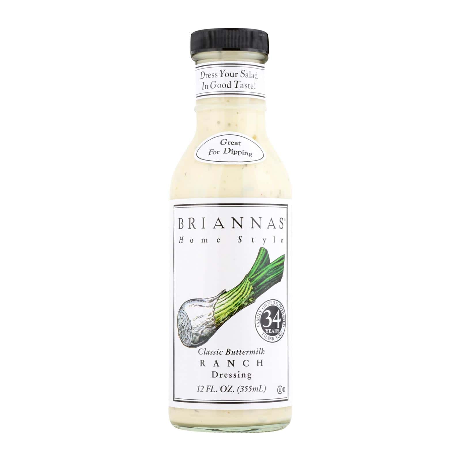Brianna's - Salad Dressing - Classic Buttermilk Ranch - Case of 6 - 12 Fl oz. - Image 2